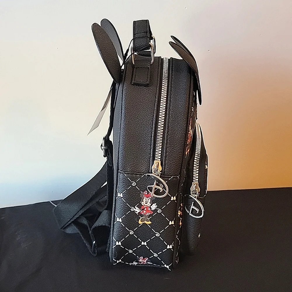 NWT! Disney Minnie Mouse Monogram backpack Purse Bag